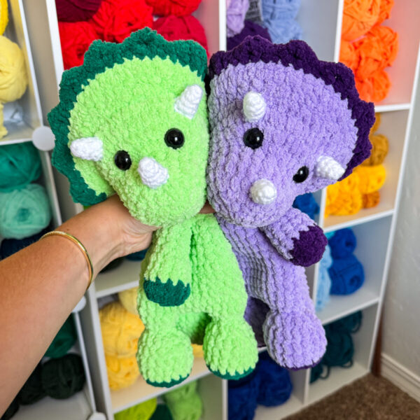 Plush Triceratops Snuggler Pattern - Image 6