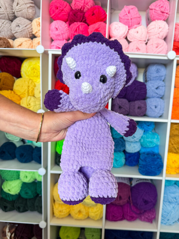 Plush Triceratops Snuggler Pattern - Image 5